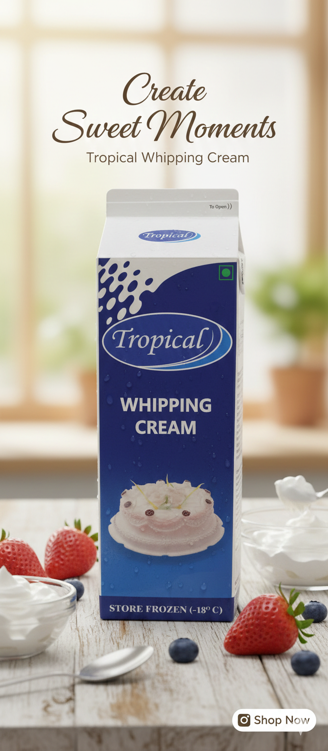 Tropical whiping cream